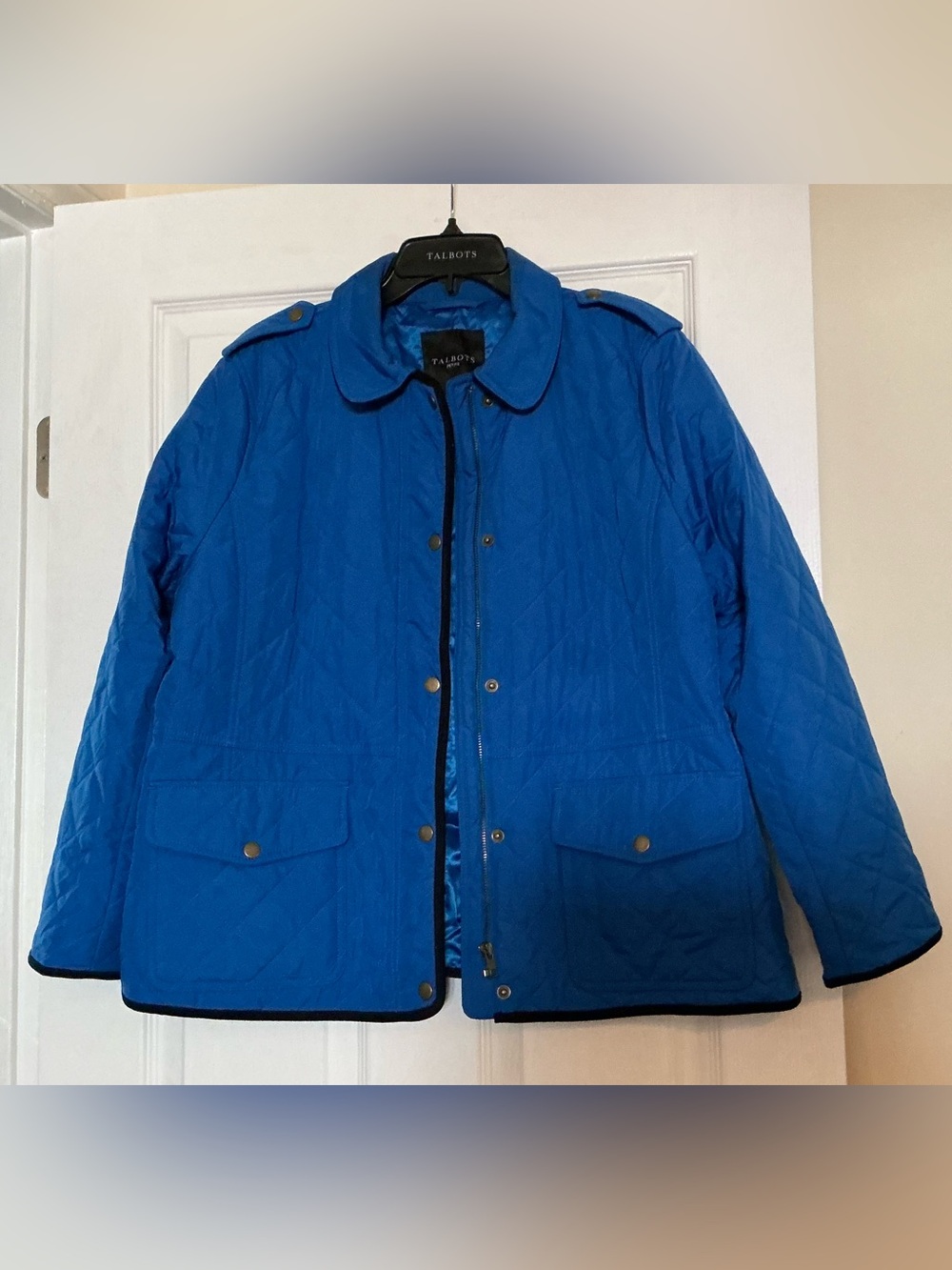Talbots Quilted Royal Blue Puffer Jacket